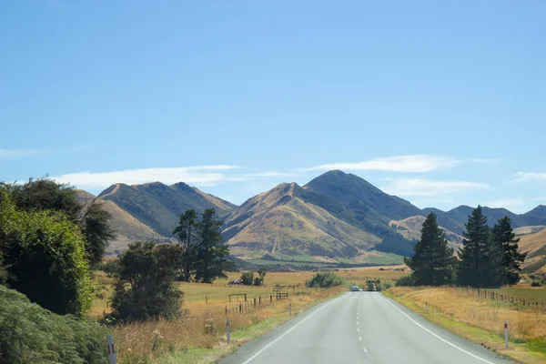 Malebná silnice v Canterbury, Nový Zéland — Stock fotografie