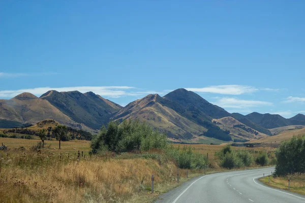Route panoramique dans la région de Canterbury, Nouvelle-Zélande — Photo