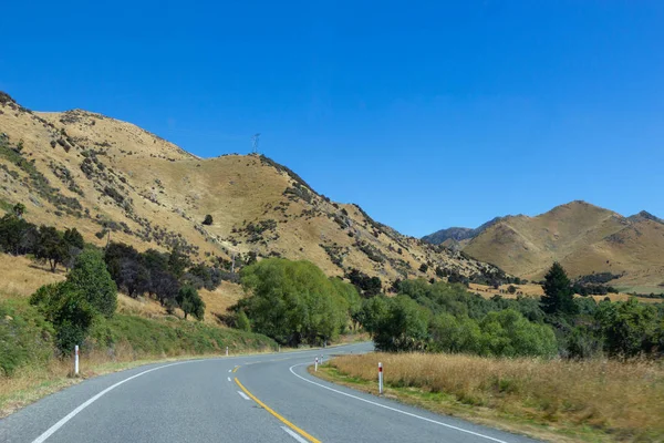 Scenic Road in Canterbury en omgeving, Nieuw-Zeeland — Stockfoto