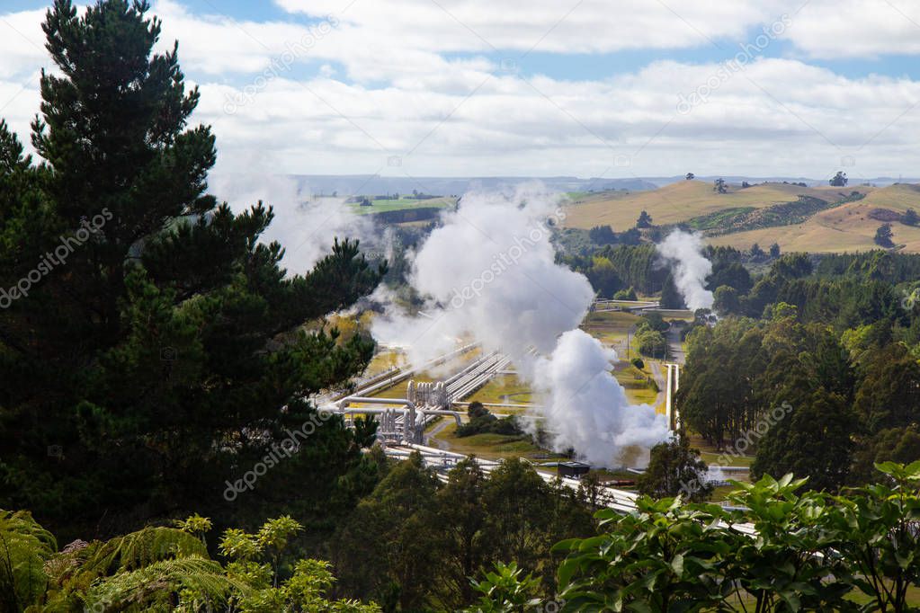 scenic view of Wairakei Thermal Valley, New Zealand