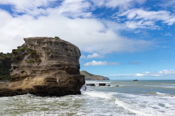 Vista da praia de Muriwai, ilha norte, nova zelândia — Fotografia de Stock