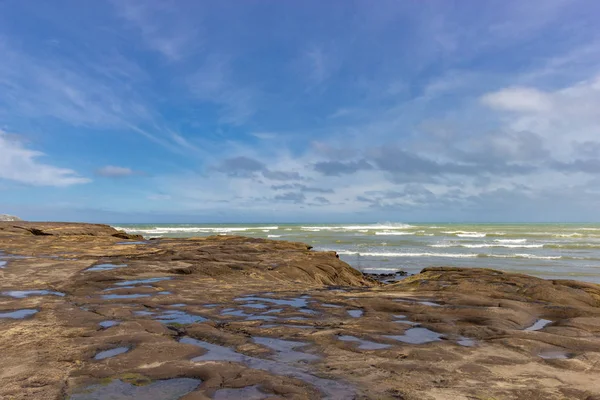 View of Muriwai beach, north island, new zealand — Stock Photo, Image
