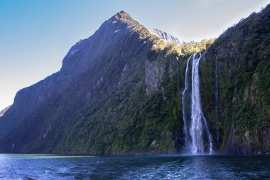 View of one of the Milford sound waterfalls