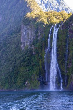 View of one of the Milford sound waterfalls