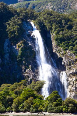 View of one of the Milford sound waterfalls