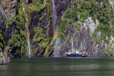 View of one of the Milford sound waterfalls