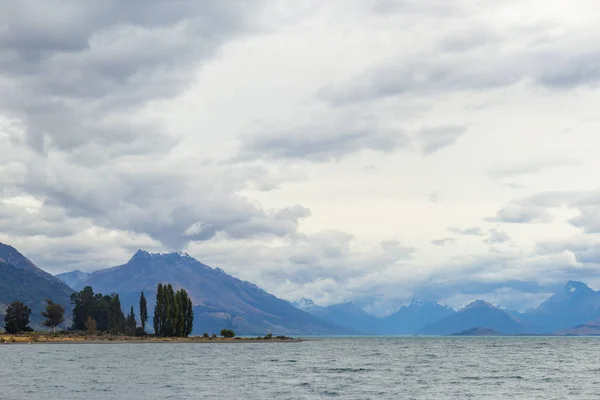 Vista do lago Wakatipu de um barco, Queenstown — Fotografia de Stock