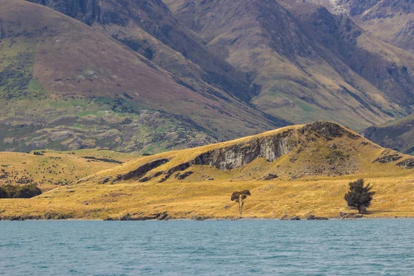 Widok na jezioro Wakatipu z łodzi, Queenstown — Zdjęcie stockowe