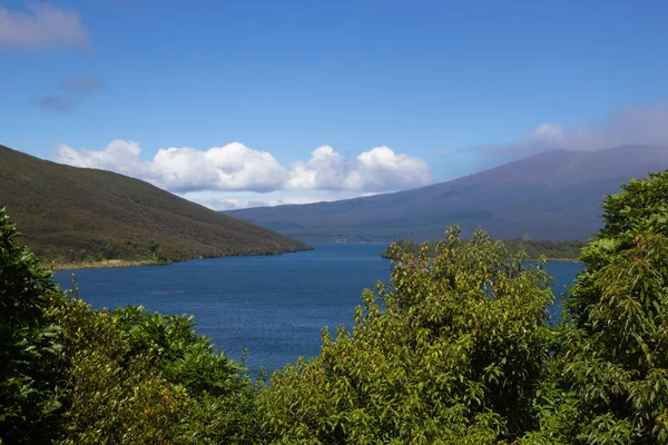 Antenne uitzicht op Taupo meer, noordelijk eiland, Nieuw-Zeeland — Stockfoto