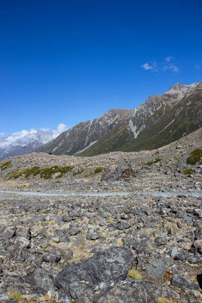 Θέα της κοιλάδας στο Εθνικό Πάρκο Mount Cook — Φωτογραφία Αρχείου