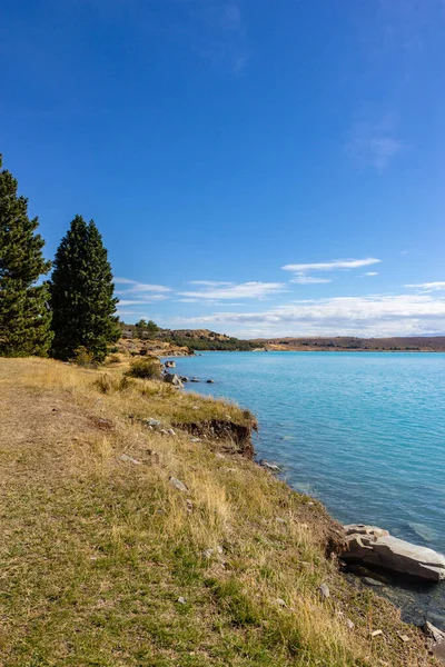 Vista para o lago Pukaki, Nova Zelândia — Fotografia de Stock
