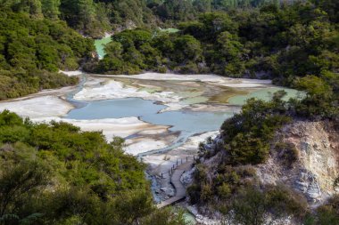 Yeni Zelanda, Waiotapu coğrafi parkı manzarası