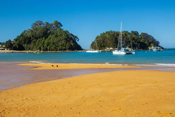 Kaiteriteriteri uitzicht op het strand, nationaal park Abel Tasman — Stockfoto