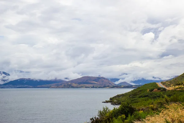 Kilátás Wakatipu tó, Déli-sziget, Új-Zéland — Stock Fotó