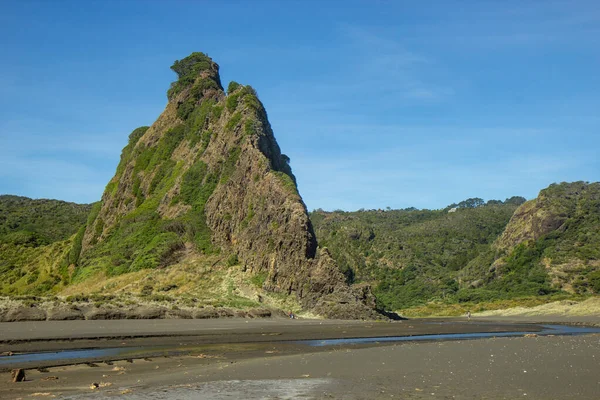 Vue sur la falaise autour de la plage de Karakere, Île du Nord — Photo