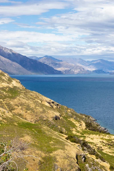 Θέα στη λίμνη Wanaka, νότιο νησί, Νέα Ζηλανδία — Φωτογραφία Αρχείου