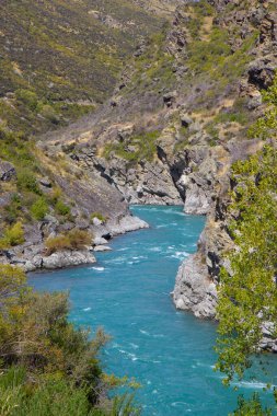 Kawarau Boğazı 'nın Queenstown Yeni Zelanda yakınlarındaki manzarası
