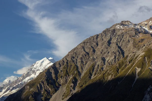 Vista matutina del parque nacional Aoraki, Nueva Zelanda —  Fotos de Stock