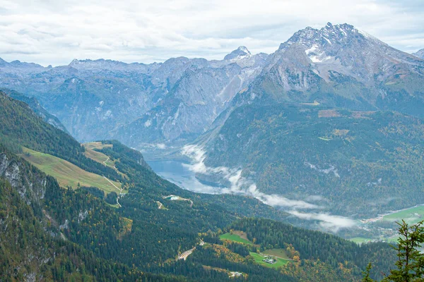 Luftaufnahme des Königssees vom Adlernest, Bayern — Stockfoto