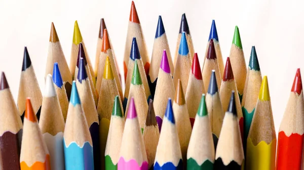 Colored Pencils Background Close — Stock Photo, Image