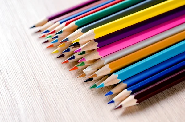 Colored Pencils Background Close — Stock Photo, Image