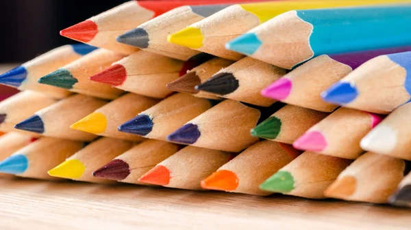 Colored Pencils Background Close — Stock Photo, Image