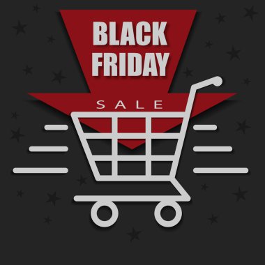 Siyah Cuma satışı büyük başlığı. Arka plan