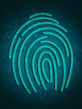 Dijital güvenlik anlayışı. Parmak izi