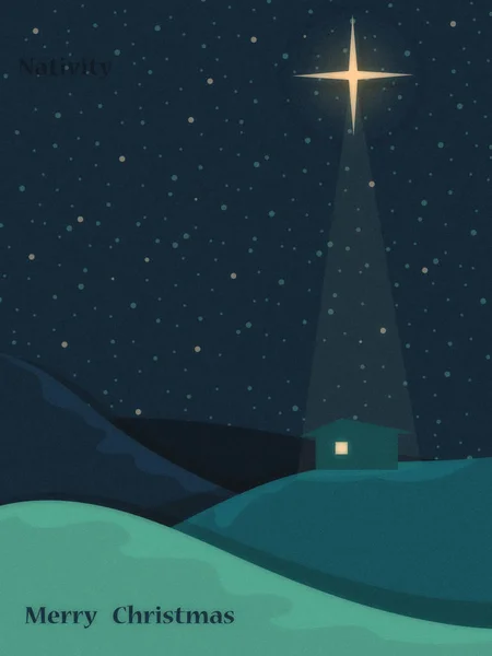 クリスマス クリスチャン キリスト降誕のシーン ベツレヘムの星 クリスマス背景 — ストック写真