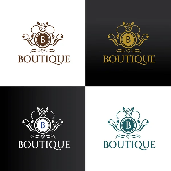 Modelo Design Logotipo Boutique Ilustração Vetorial — Vetor de Stock