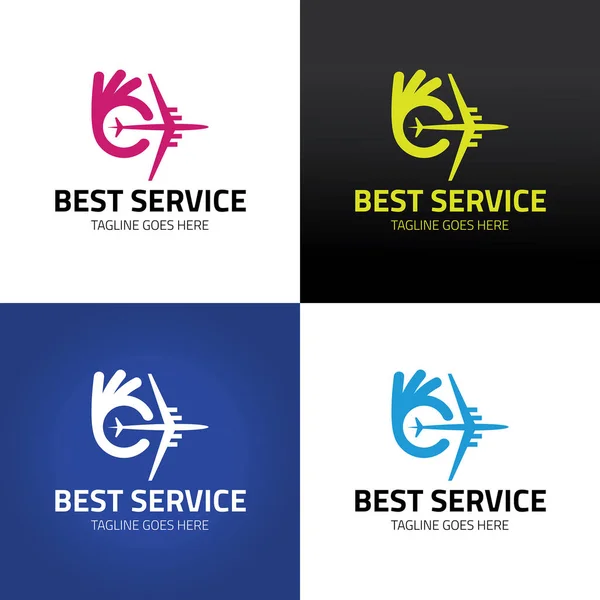 Best Service Logo Design Template Vector Illustration — Stock Vector