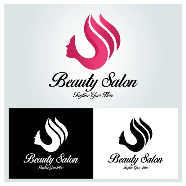 Wzór Logo Salonu Piękności Ilustracja Wektora — Wektor stockowy