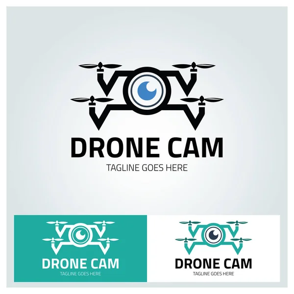 Drone cam logo tasarım şablonu. Vektör çizim