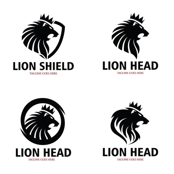 Plantilla Diseño Logotipo Lion Ilustración Vectorial — Vector de stock