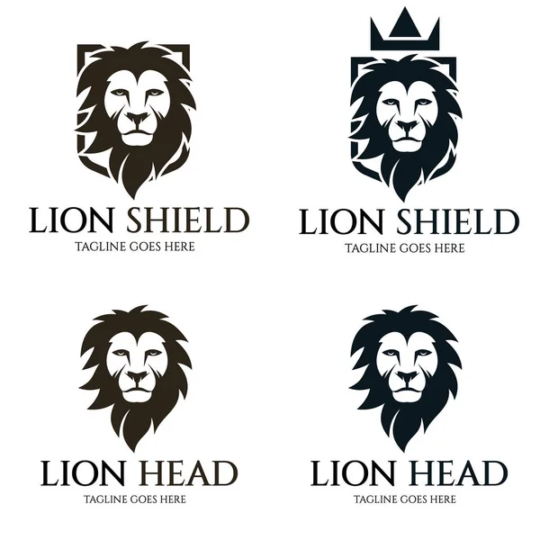 Logo bouclier Lion — Image vectorielle