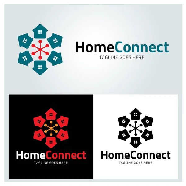 Home connect logo — Stock Vector