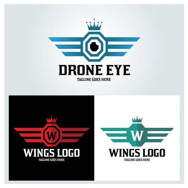 Logo oeil de drone — Image vectorielle