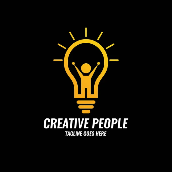 Yaratıcı İnsanlar logosu tasarım şablonu. vektör illüstrasyonu