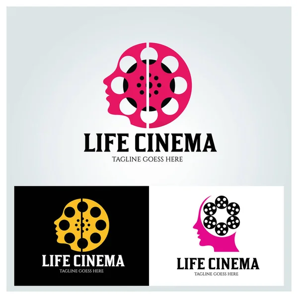 生活电影院标志设计模板 矢量说明 — 图库矢量图片