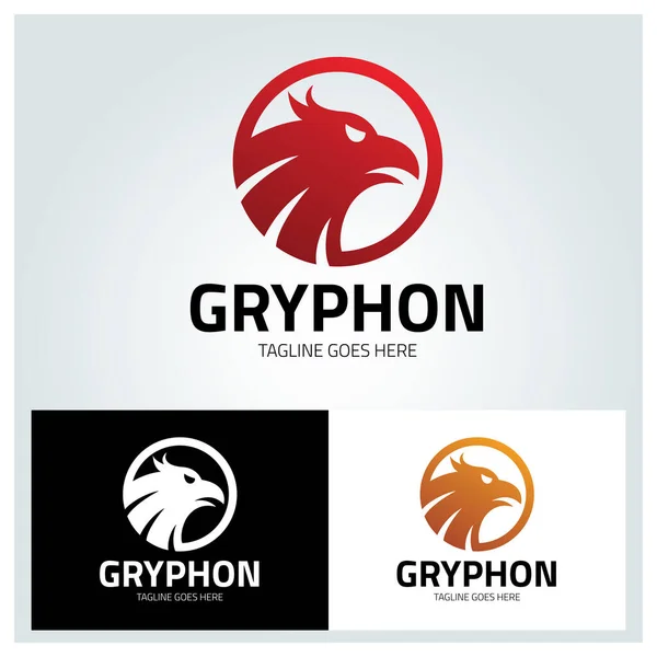 Gryphon Logo Ontwerp Template Vectorillustratie — Stockvector