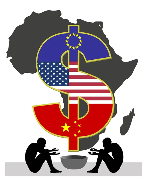 Explotación Los Africanos Los Países Africanos Están Siendo Explotados Por — Foto de Stock
