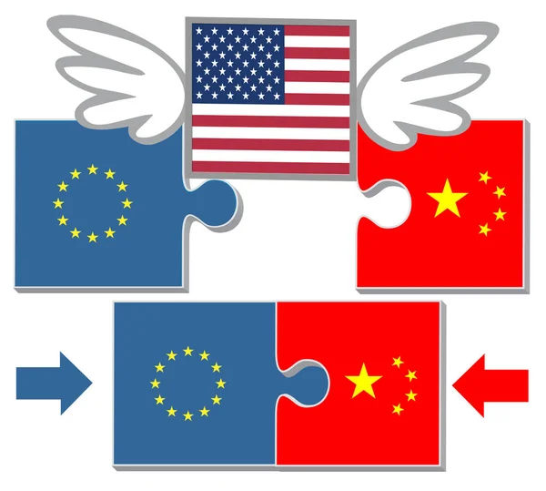 Risks Isolationism Economy China European Union Getting Stronger Course Economic — Stock Photo, Image