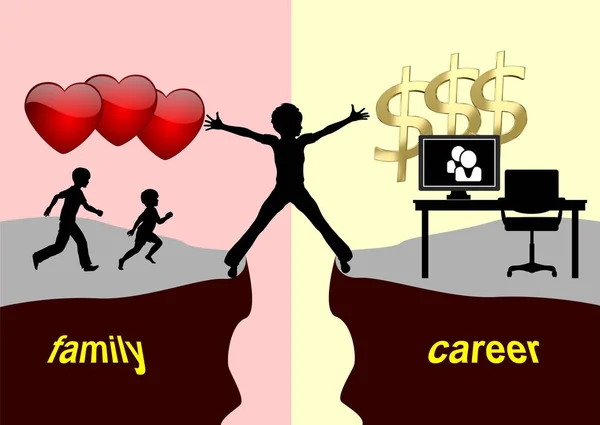 Карьера Против Материнства Конфликты Балансирования Семьи Работы — стоковое фото