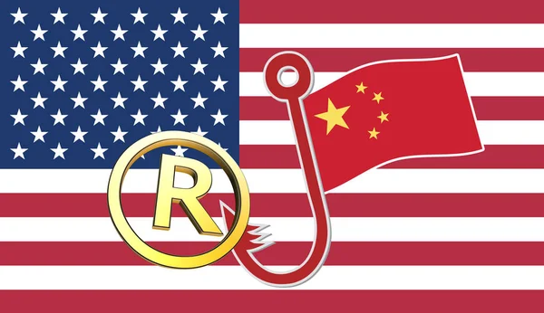 Állítólagos Kínai Védjegy Lopás Amerika Azt Állítja Hogy Kína Lopás Stock Kép