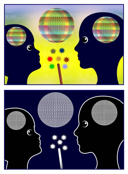 Emotionale Ansteckung Der Frühkindlichen Bildung Positive Und Negative Stimmungen Der — Stockfoto