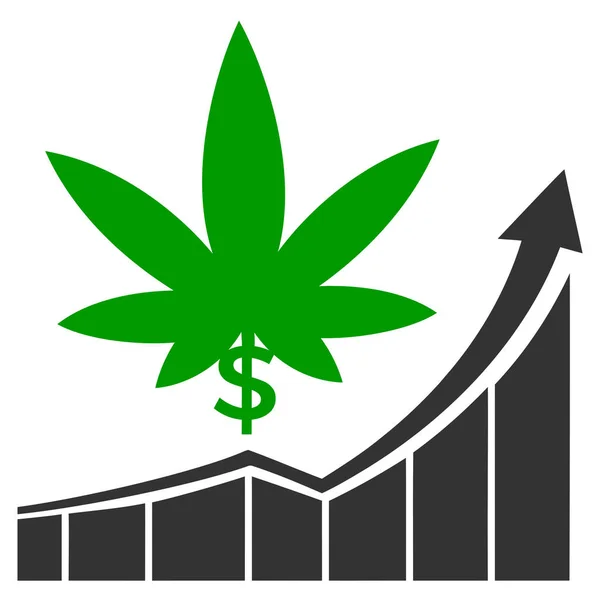 Kannabisz Tőzsdén Koncepció Jele Térfogatnövelő Nyereség Marihuána Piacon Amerikában Kanadában — Stock Fotó