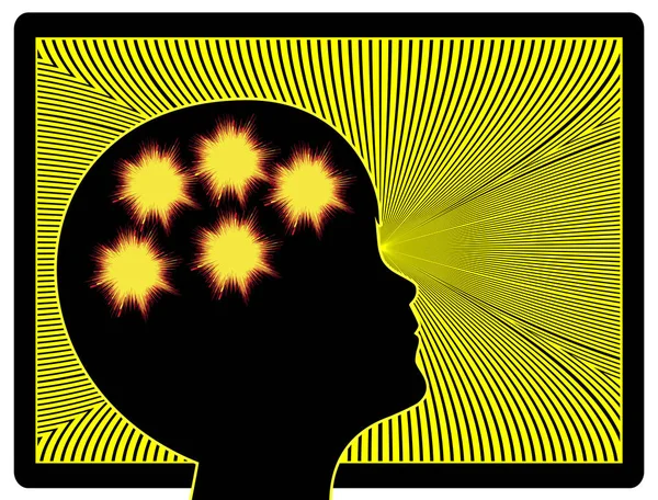 Lichtempfindliche Epilepsie Kind Hat Anfälle Die Durch Übermäßige Belastung Mit — Stockfoto