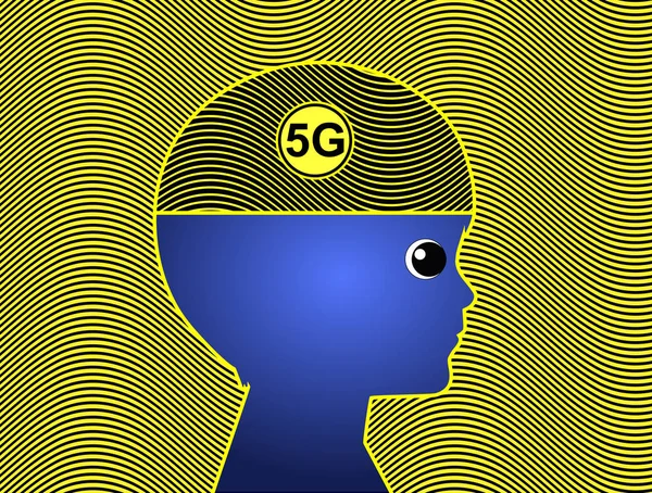 Riesgos para la salud de 5G para los niños . — Foto de Stock