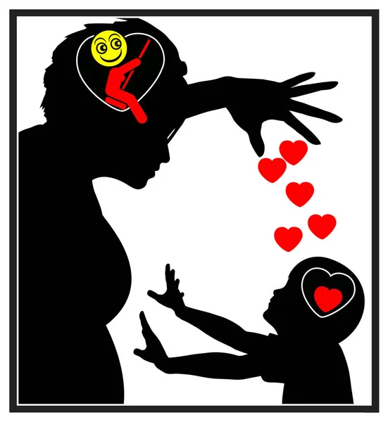 Emocjonalna Manipulacja Dzieckiem Manipulacyjna Matka Nadużywa Uczucia Syna Celu Uzyskania — Zdjęcie stockowe