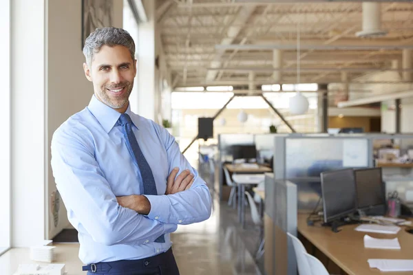 Smiling White Male Architect Office Looking Camera — Stock Photo, Image